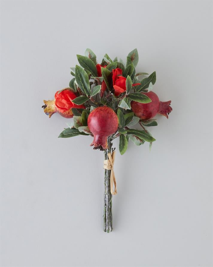 Pomegranate Branch Tek Dal Yapay Çiçek 20 cm Kırmızı