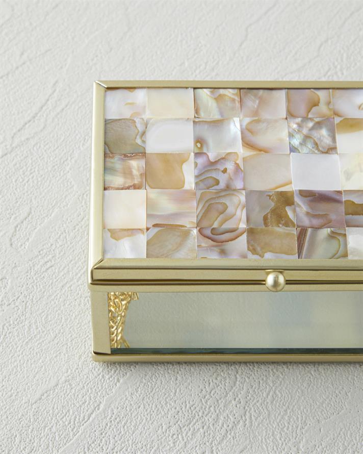 Poppy Cam Dekoratif Kutu 11x8x5 cm Gold