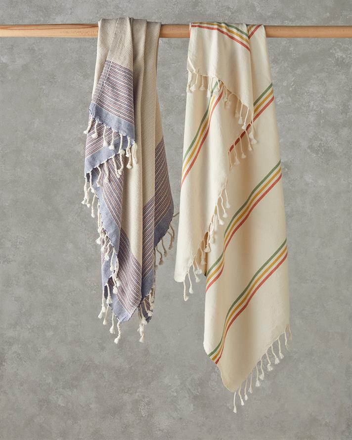 Porte Pamuklu Peştemal 90x150 cm Açık Bej