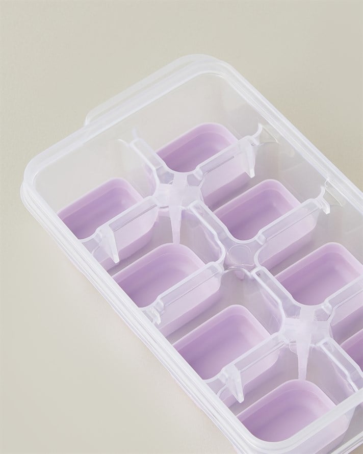 Posuda Plastik 3’lü Buz Kalıbı Mutfak Gereci 7x12,5x3,5 cm Lila