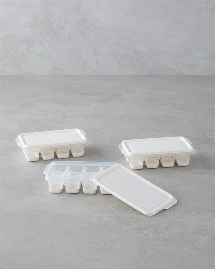 Posuda 3lü Mini Buz Kalıbı 7x12,5x3,5 cm Krem