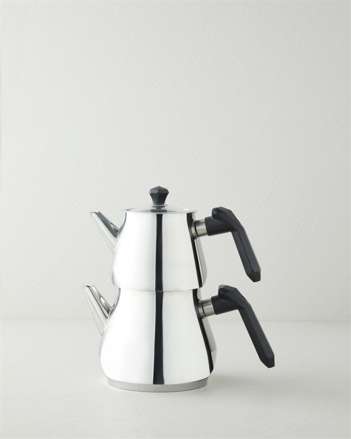 Prego Çelik Çaydanlık Siyah