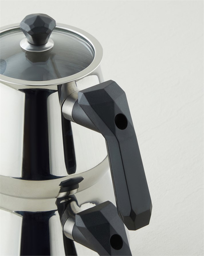 Prego Çelik Çaydanlık 1 L - 1,5 L Siyah