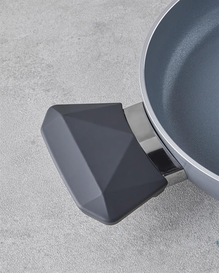 Prego CeraWell Seramik Kapaklı Sahan 20 cm Gri