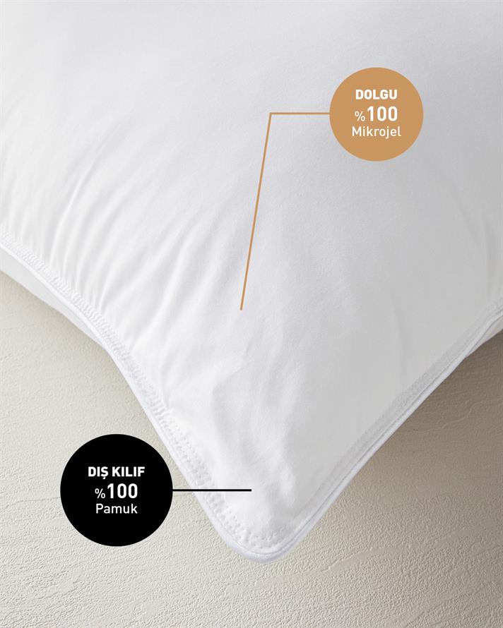 Premium Mikrojel Yastık 50x70 cm Beyaz