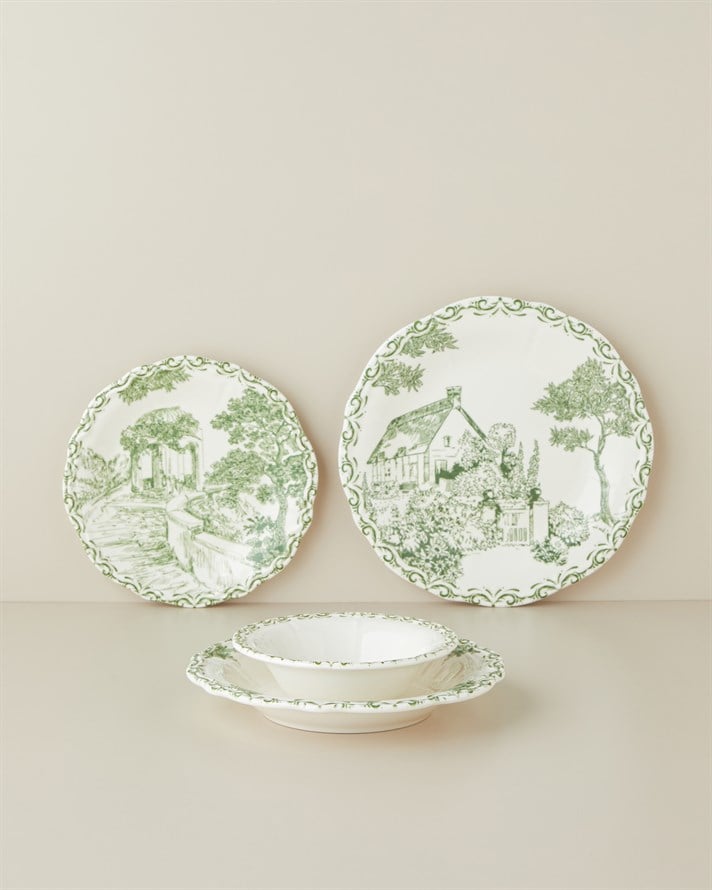 Preston Nova Porselen Yemek Takımı 24 Parça 6 Kişilik Yeşil