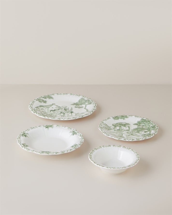 Preston Nova Porselen Yemek Takımı 24 Parça 6 Kişilik Yeşil