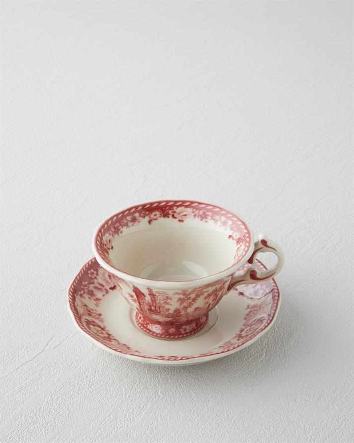 Preston Stoneware 2 Parça 1 Kişilik Kahve Fincan Takımı 100 ml Bordo