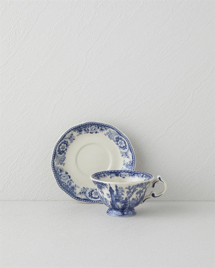 Preston Stoneware 2 Parça 1 Kişilik Kahve Fincan Takımı 100 ml Lacivert