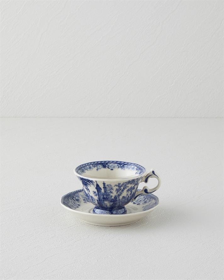 Preston Stoneware 2 Parça 1 Kişilik Kahve Fincan Takımı 100 ml Lacivert