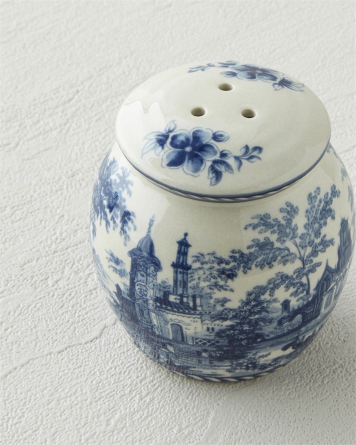 Preston Stoneware 2li Tuzluk - Biberlik 13,5x7x7 cm Lacivert