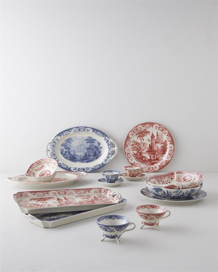Preston Stoneware Kayık Tabak 38 cm Lacivert