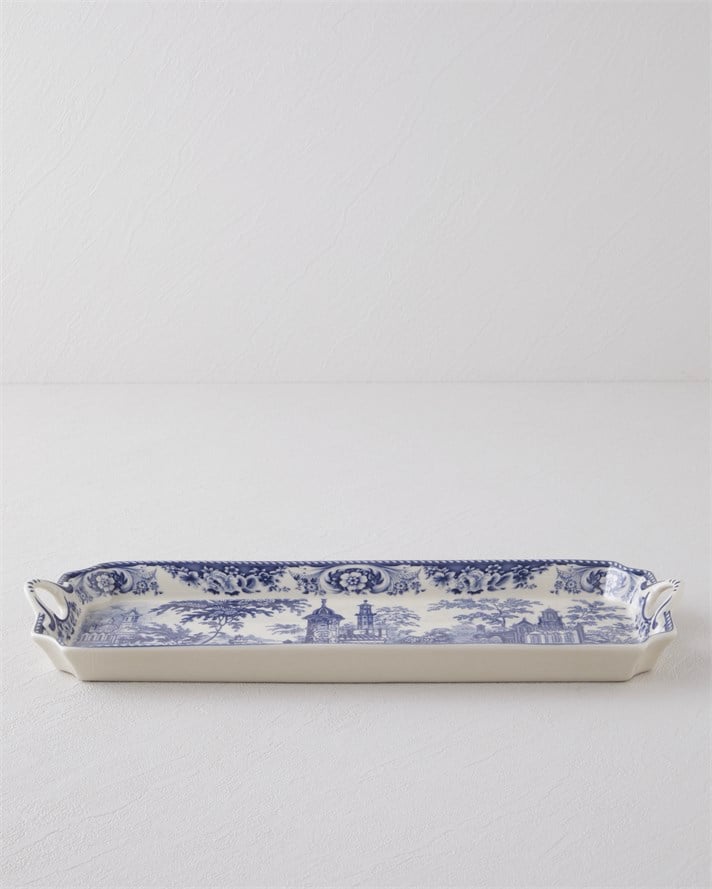Preston Stoneware Kayık Tabak 38 cm Lacivert