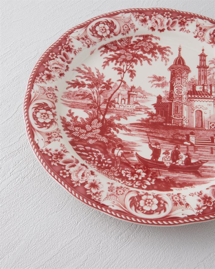 Preston Stoneware Servis Tabağı 26 cm Bordo