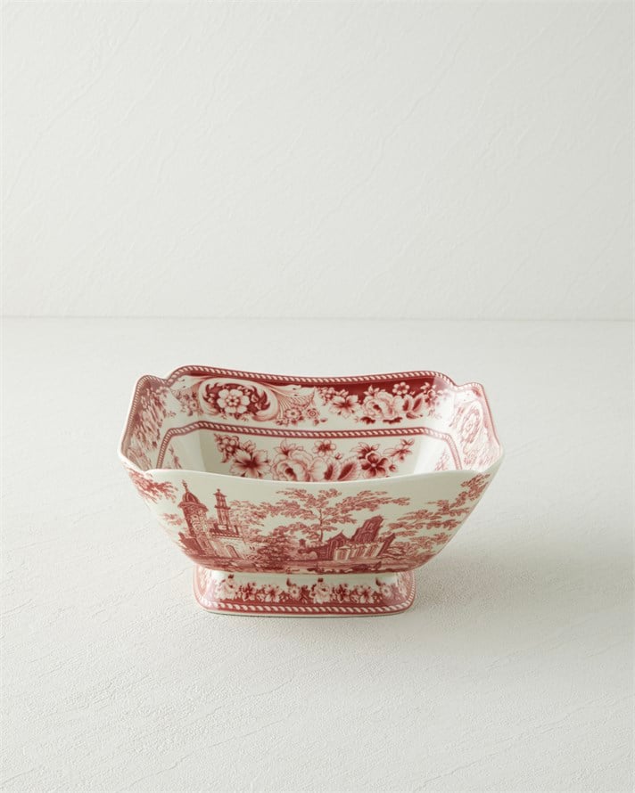 Preston Stoneware Sunumluk 21,5x20,5x10 cm Bordo