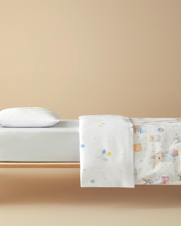 Pretty Bunny Pamuklu Bebe Nevresim Takımı Mavi