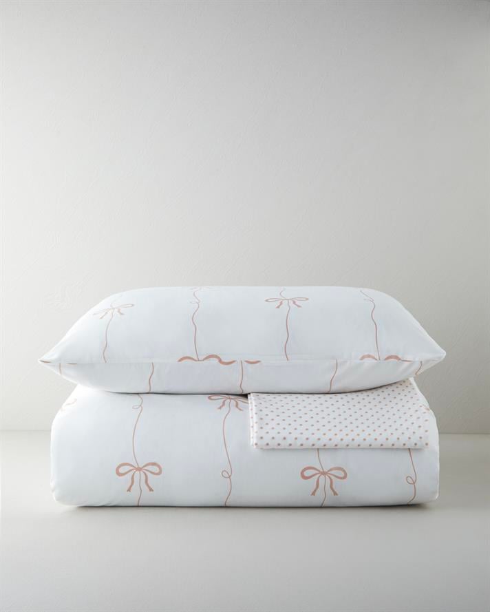 Pretty Charm Kolay Ütülenir Çarşaflı Tek Kişilik Nevresim Takımı 160x220 cm Pudra