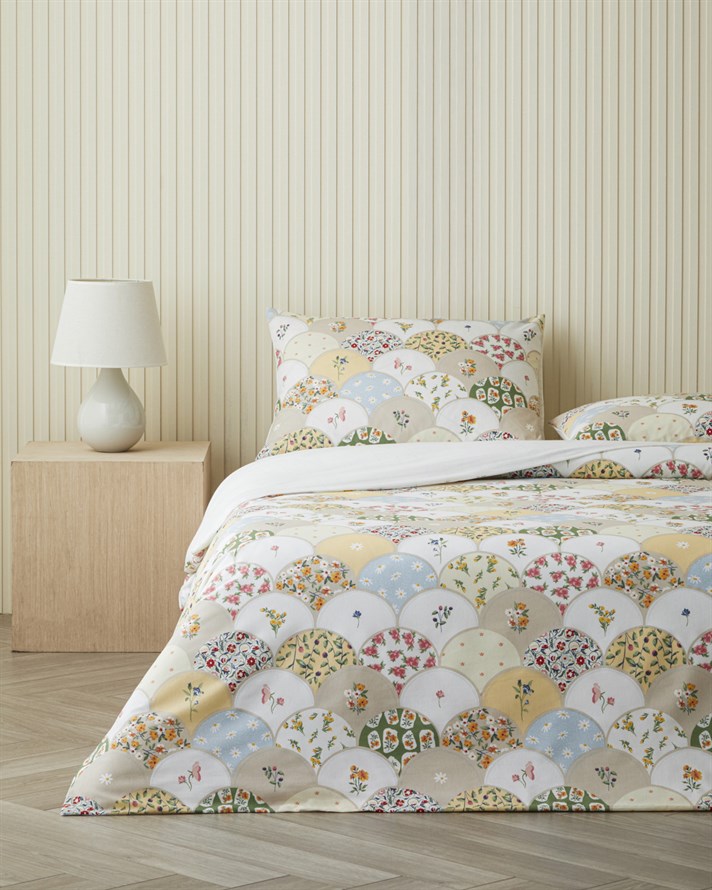 Pretty Loop Kolay Ütülenir Çarşaflı Tek Kişilik Nevresim Takımı 160x220 cm Sarı-Yeşil