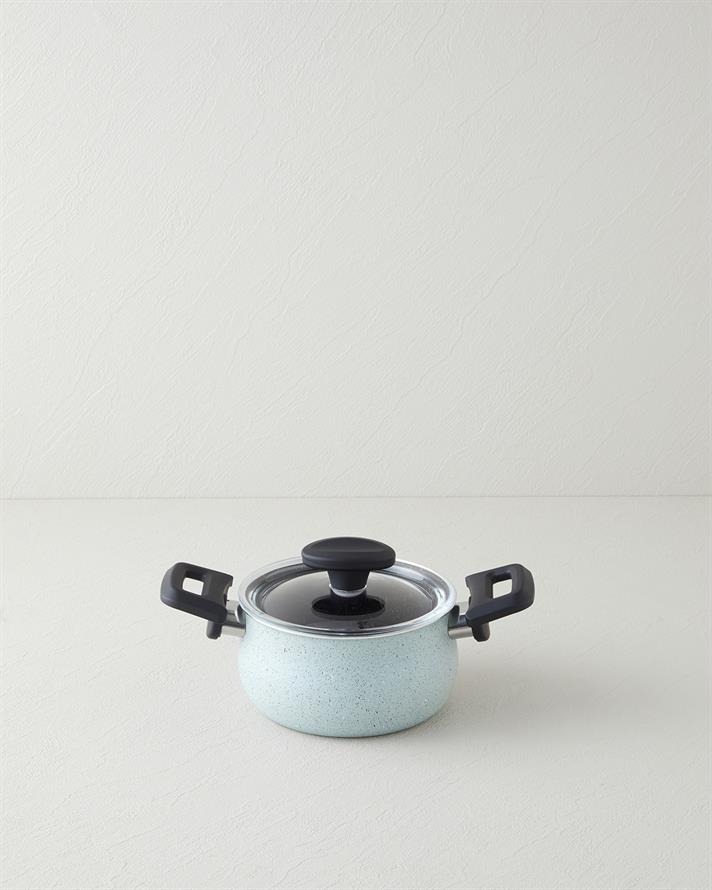 Pretty Premium 5 Parça Mini Tencere Seti 14-16-16 cm Yeşil