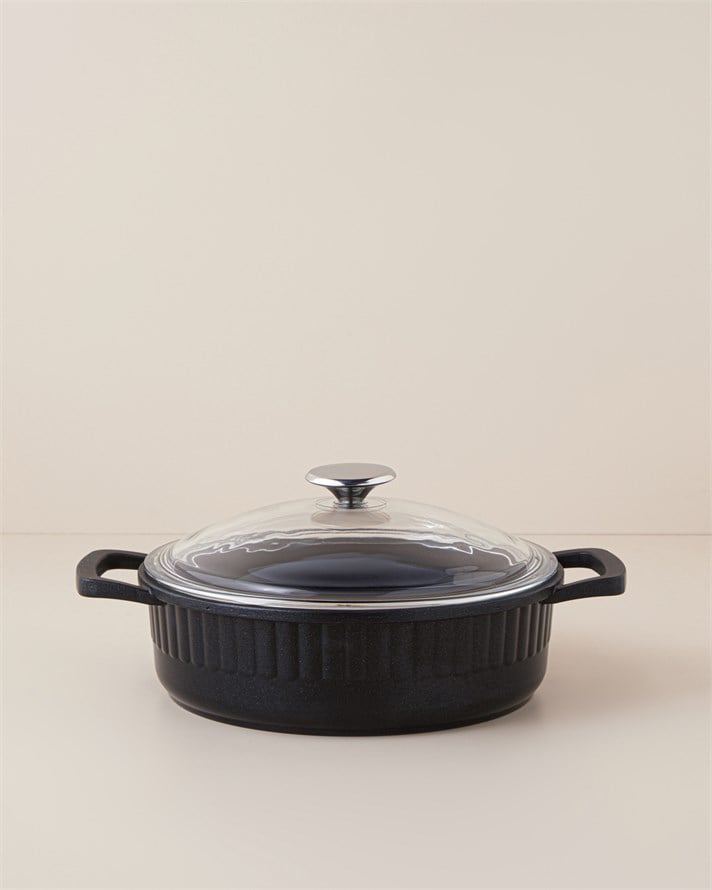 Prime Classic Premium Döküm 3 Parça Tencere-Tava Seti 26-26 cm Siyah