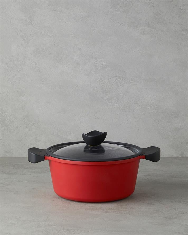 Prime Red Love Döküm Derin Tencere Kırmızı