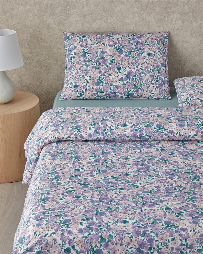 Promise Of Spring Kolay Ütülenir Çift Kişilik Çarşaflı Nevresim Takımı 200x220 cm Lila