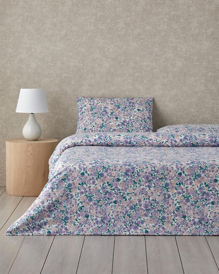 Promise Of Spring Kolay Ütülenir Çift Kişilik Çarşaflı Nevresim Takımı 200x220 cm Lila
