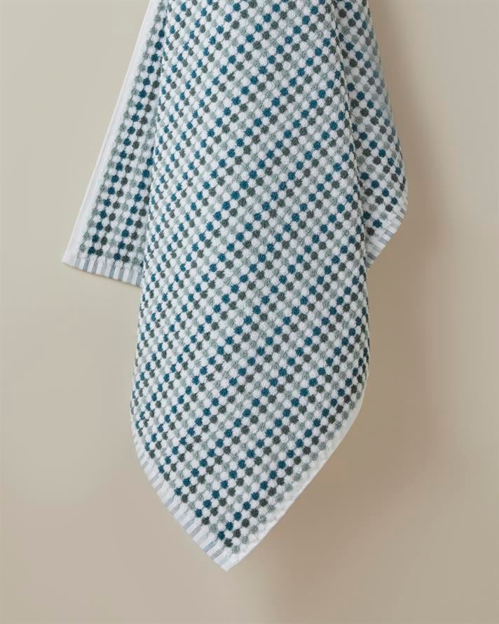 Punto Pamuk Banyo Havlusu 80x150 cm Yeşil-Beyaz