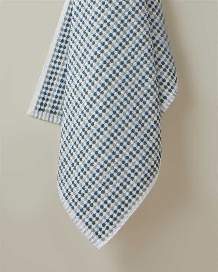 Punto Pamuk Banyo Havlusu 80x150 cm Yeşil-Beyaz