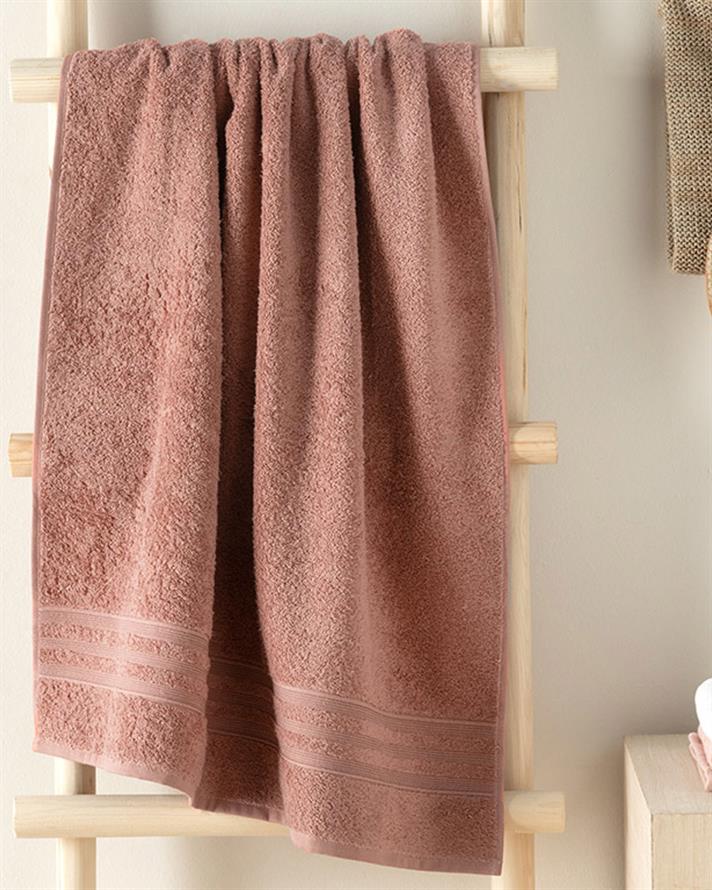 Pure Basic Pamuklu Banyo Havlusu 70x140 cm Açık Pembe