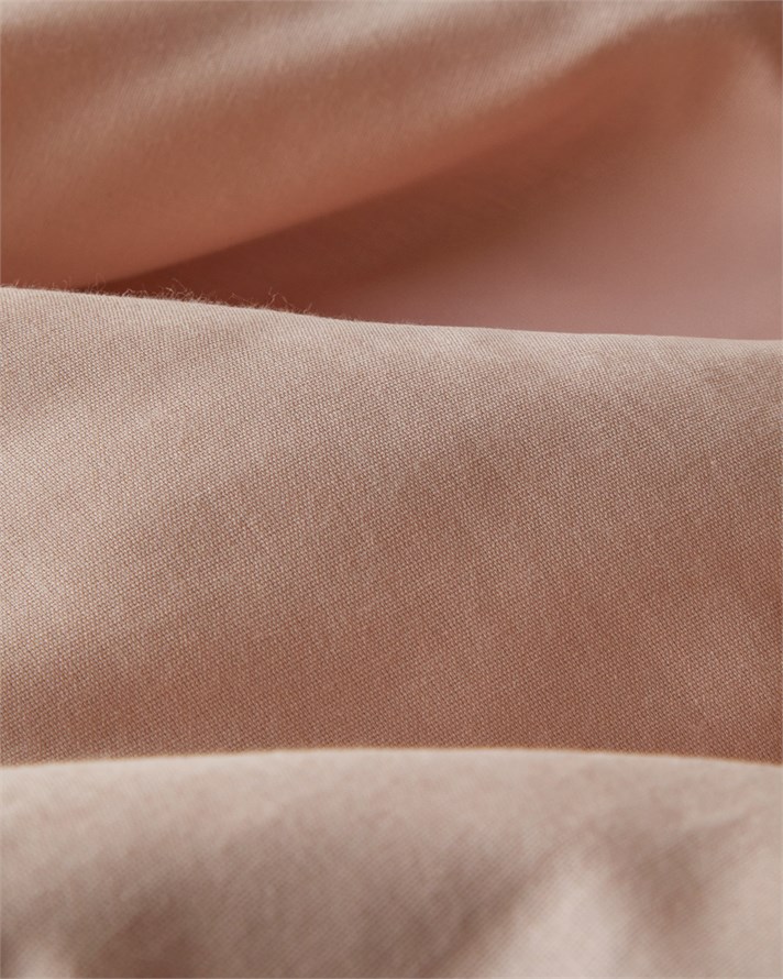 Pure Fırfırlı Pamuk Çift Kişilik Çarşaflı Nevresim Takımı 200x220 cm Somon
