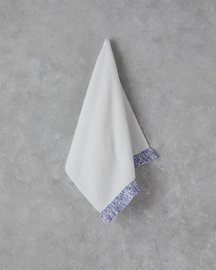 Pure Flowers Pamuklu Yüz Havlusu 50x80 cm Ekru