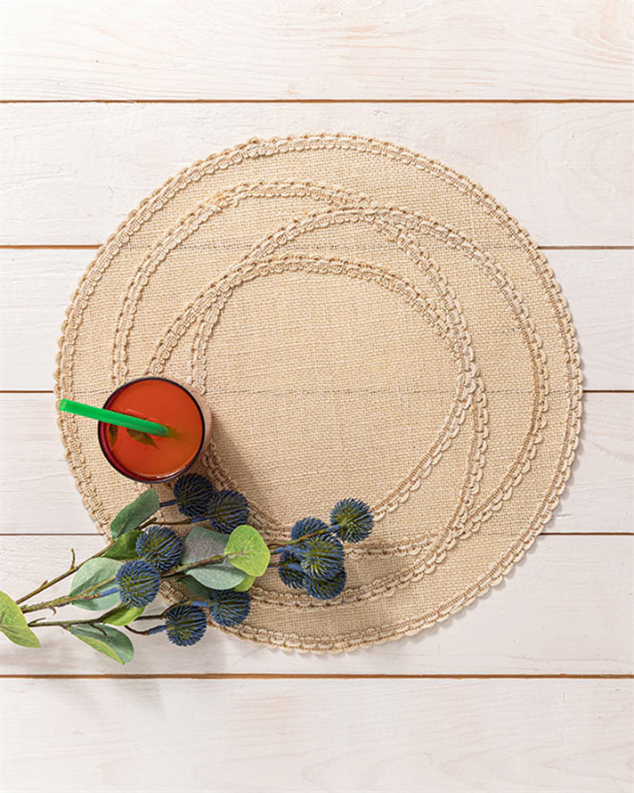 Pure Folk Jüt Tekli Amerikan Servis Bej