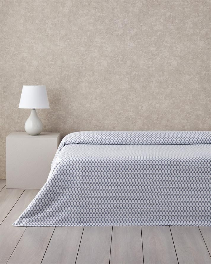 Pure Leaves Ecosoft Çift Kişilik Pike 200x220 cm Mavi