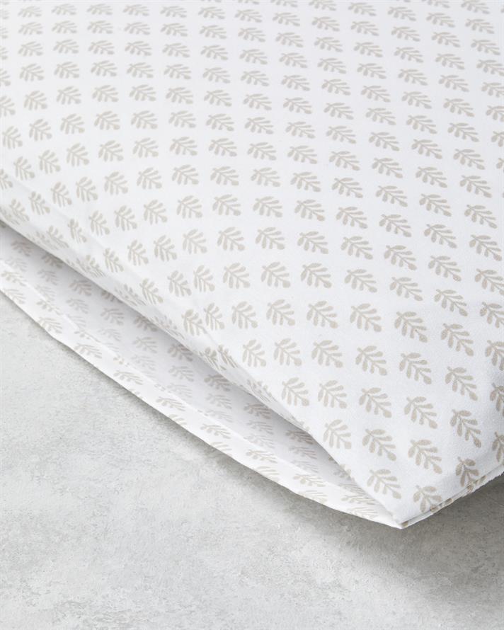 Pure Leaves Kolay Ütülenir 2li Yastık Kılıfı 50x70 cm Bej