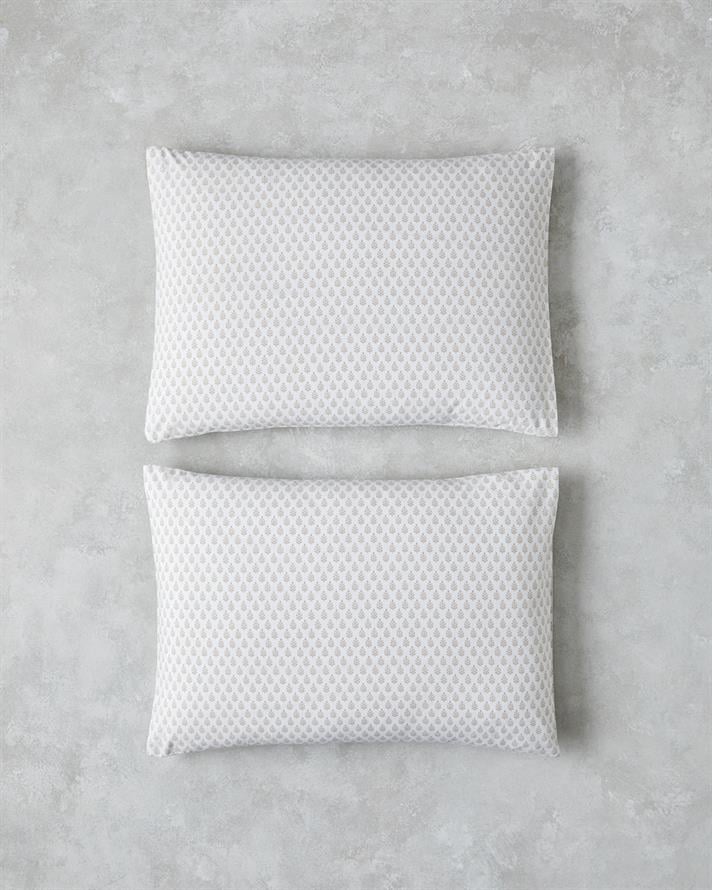 Pure Leaves Kolay Ütülenir 2li Yastık Kılıfı 50x70 cm Bej