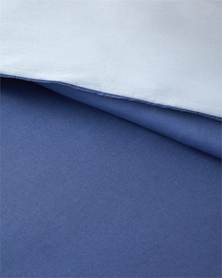 Pure Pamuk Çift Kişilik Nevresim 200x220 cm Açık Mavi-Gece Mavisi