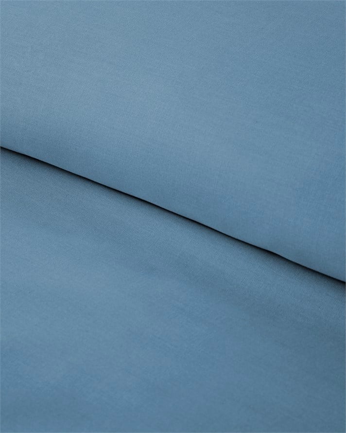 Pure Pamuk Çift Kişilik Çarşaflı Nevresim Takımı 200x220 cm Koyu Mavi