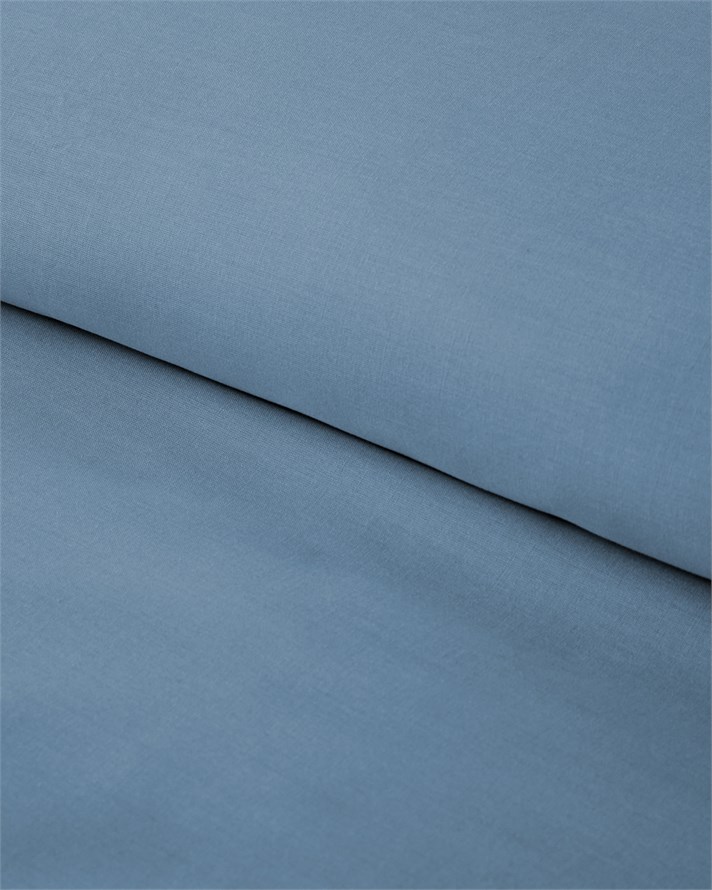 Pure Pamuk Tek Kişilik Çarşaflı Nevresim Takımı 160x220 cm Koyu Mavi