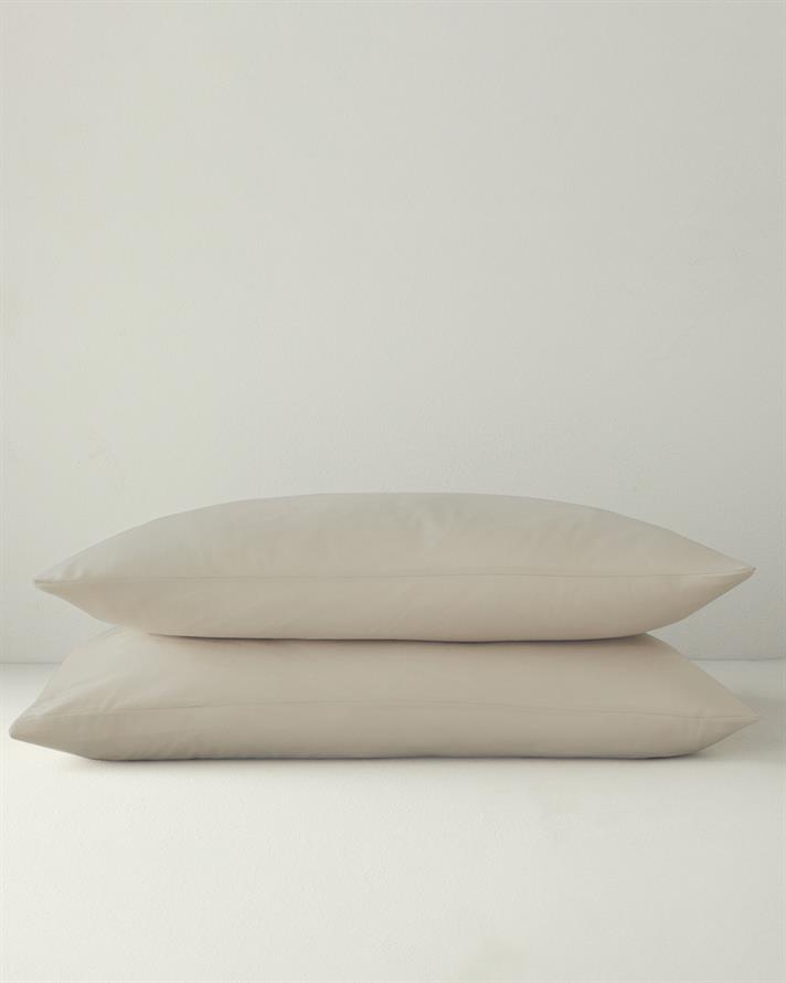 Pure Pamuklu 2li Yastık Kılıfı 50x70 cm Kahve Köpüğü