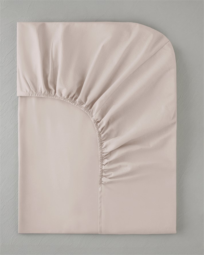 Pure Pamuklu Çift Kişilik Lastikli Çarşaf 160x200 cm Toz Pembe