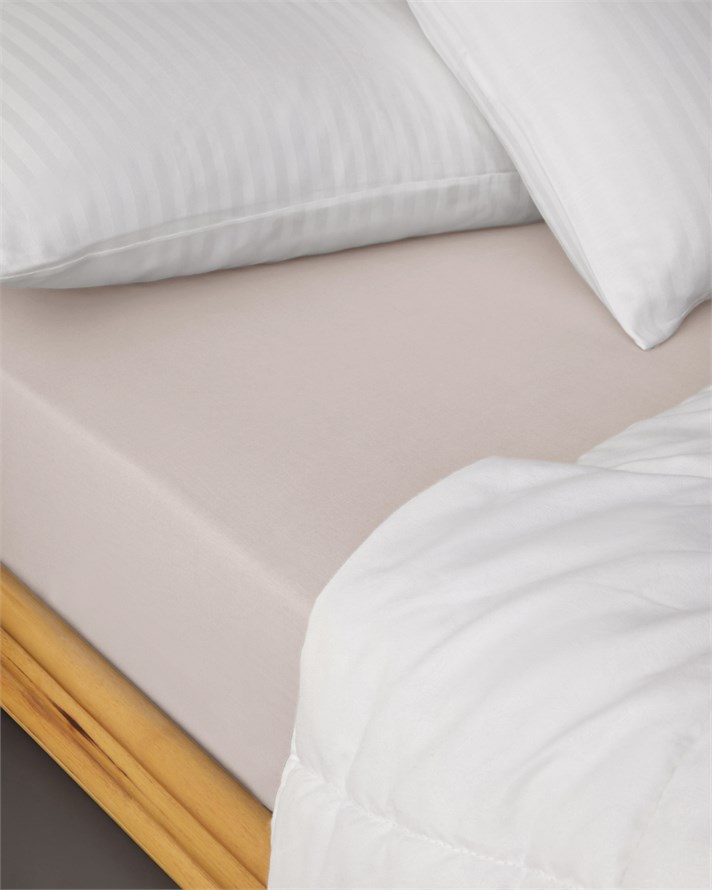 Pure Pamuklu Tek Kişilik Lastikli Çarşaf 100x200 cm Toz Pembe