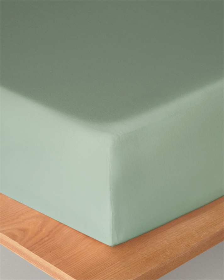 Pure Pamuklu Tek Kişilik Plus Lastikli Çarşaf 120x200 cm Çağla Yeşili