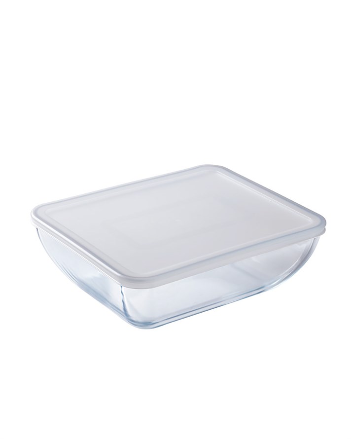 Pyrex Cook&Freeze Cam Dikdörtgen Kapaklı Saklama Kabı 1,6L Renksiz