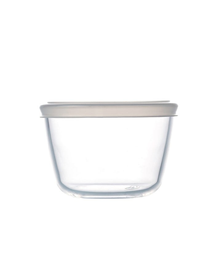 Pyrex Cook&Freeze Cam Yuvarlak Kapaklı Saklama Kabı 0,6 L Beyaz