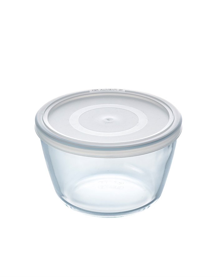 Pyrex Cook&Freeze Cam Yuvarlak Kapaklı Saklama Kabı 1,1 L Beyaz