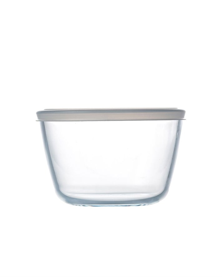 Pyrex Cook&Freeze Cam Yuvarlak Kapaklı Saklama Kabı 0,6 L Beyaz