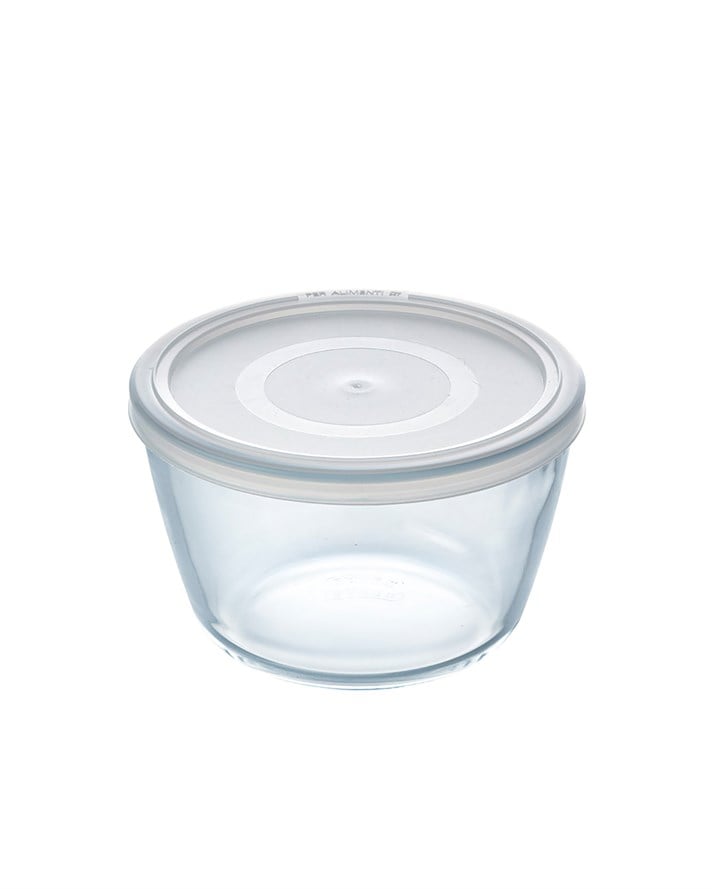 Pyrex Cook&Freeze Cam Yuvarlak Kapaklı Saklama Kabı 0,6 L Beyaz