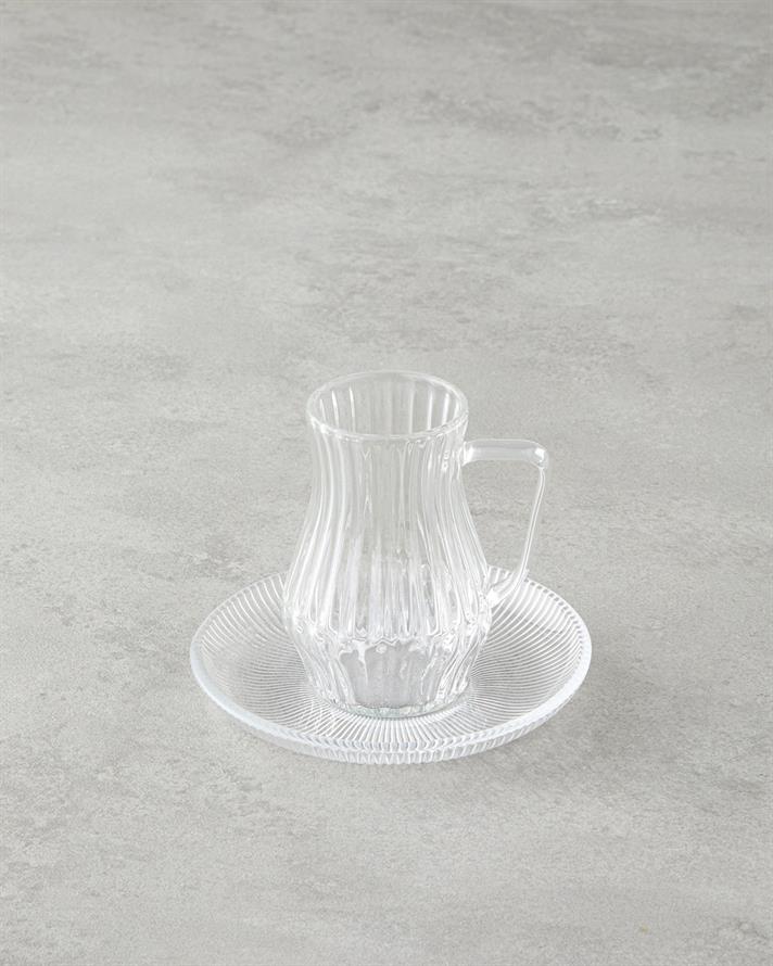 Rachel Cam 12 Parça 6 Kişilik Çay Seti 135 ml Şeffaf