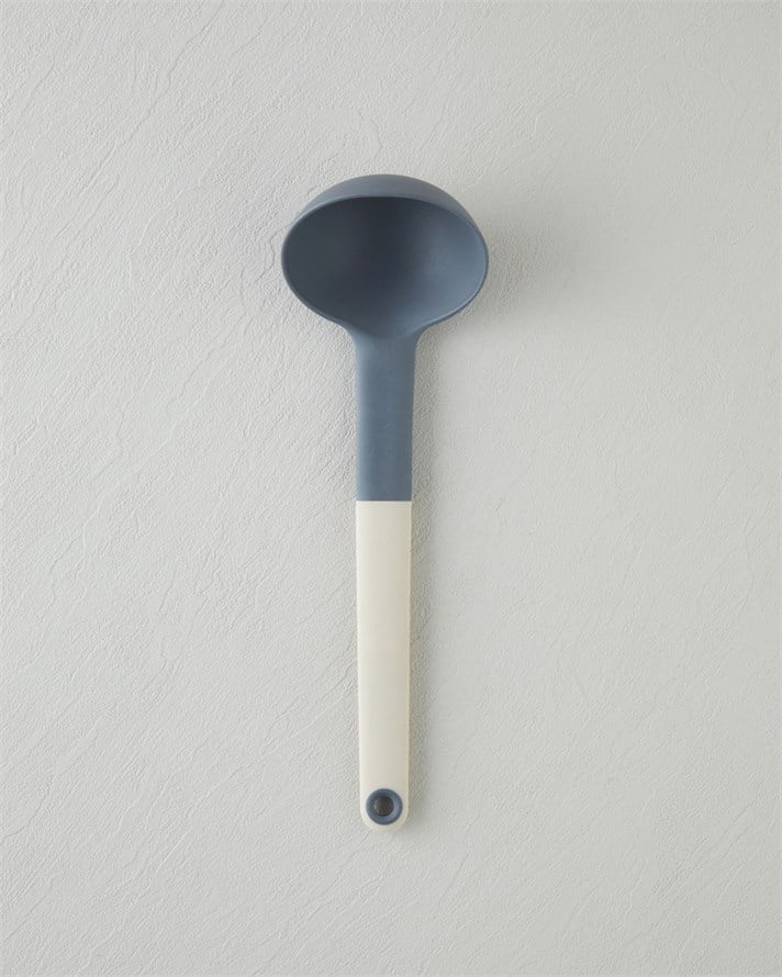 Rachelle Plastik Kepçe 32 x 9,8 cm Krem-Gri